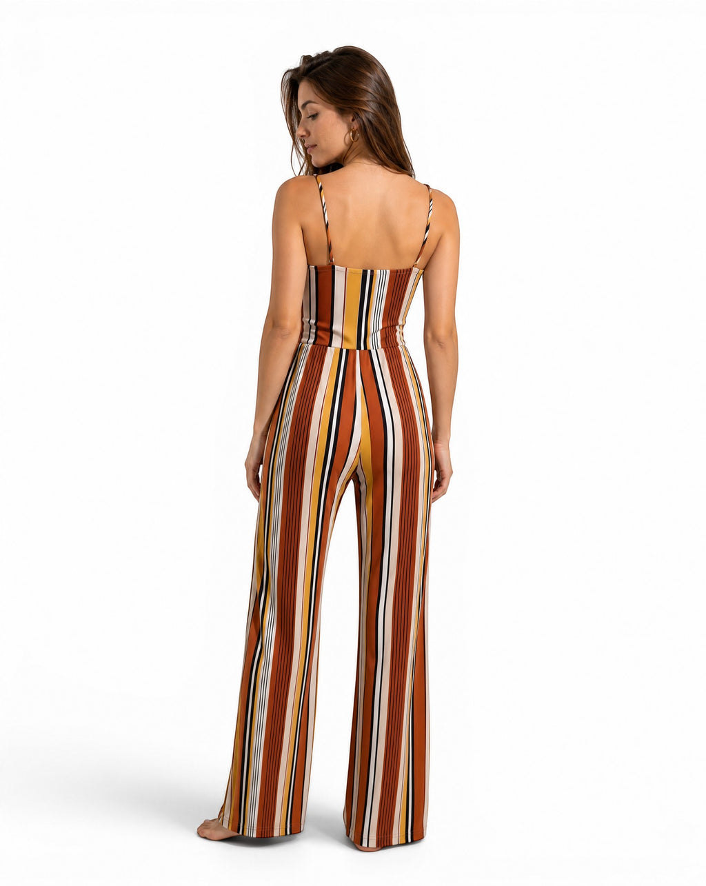 Combinaison Cut-out à rayures - Style Coachella / Festival - Pantalon fluide