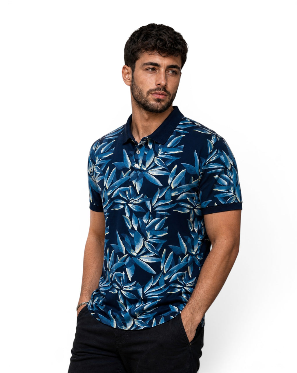 Polo Chaps van Ralph Lauren met Tropische Bloemenprint Blauw