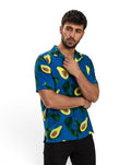 Hawaïhemd Brave Soul Koningsblauw Avocadoprint - Fun / Festival Stijl