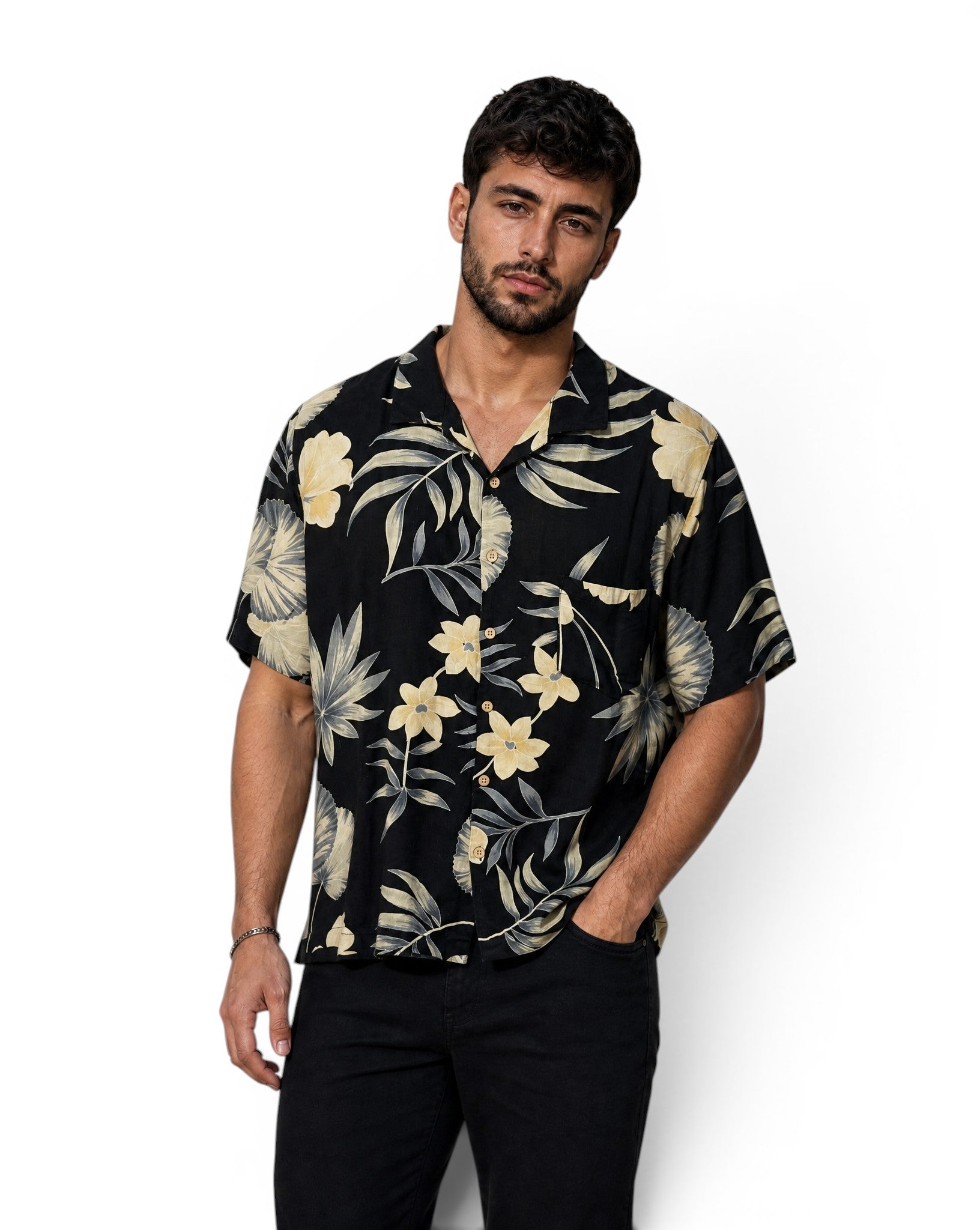 Hawaïaans Overhemd Jamaica Jaxx 100% Zijde Vintage
