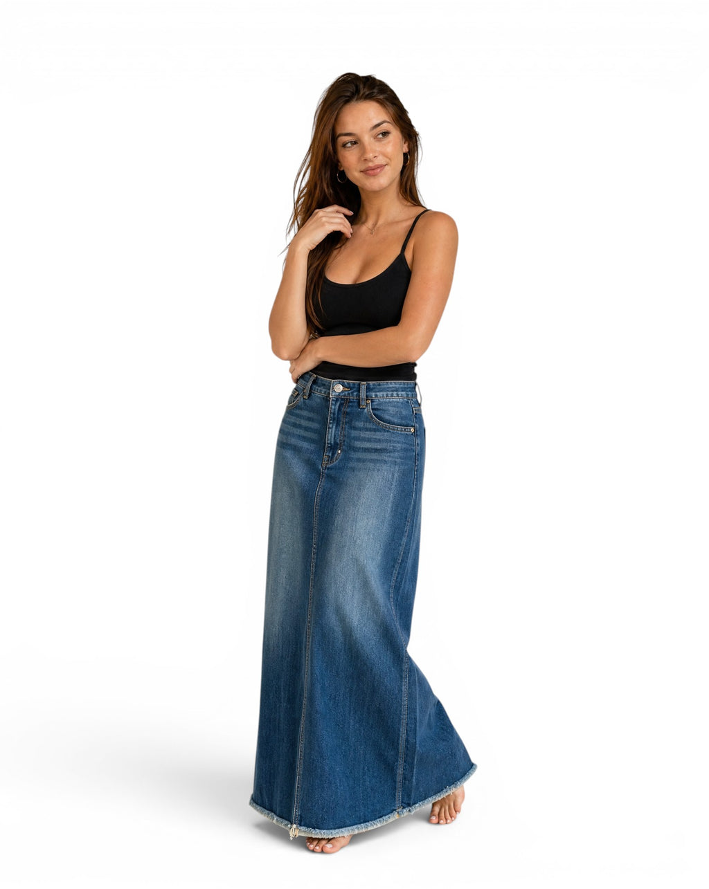 Maurices Lange Spijkerrok Denim Maxi Vintage Y2K Split