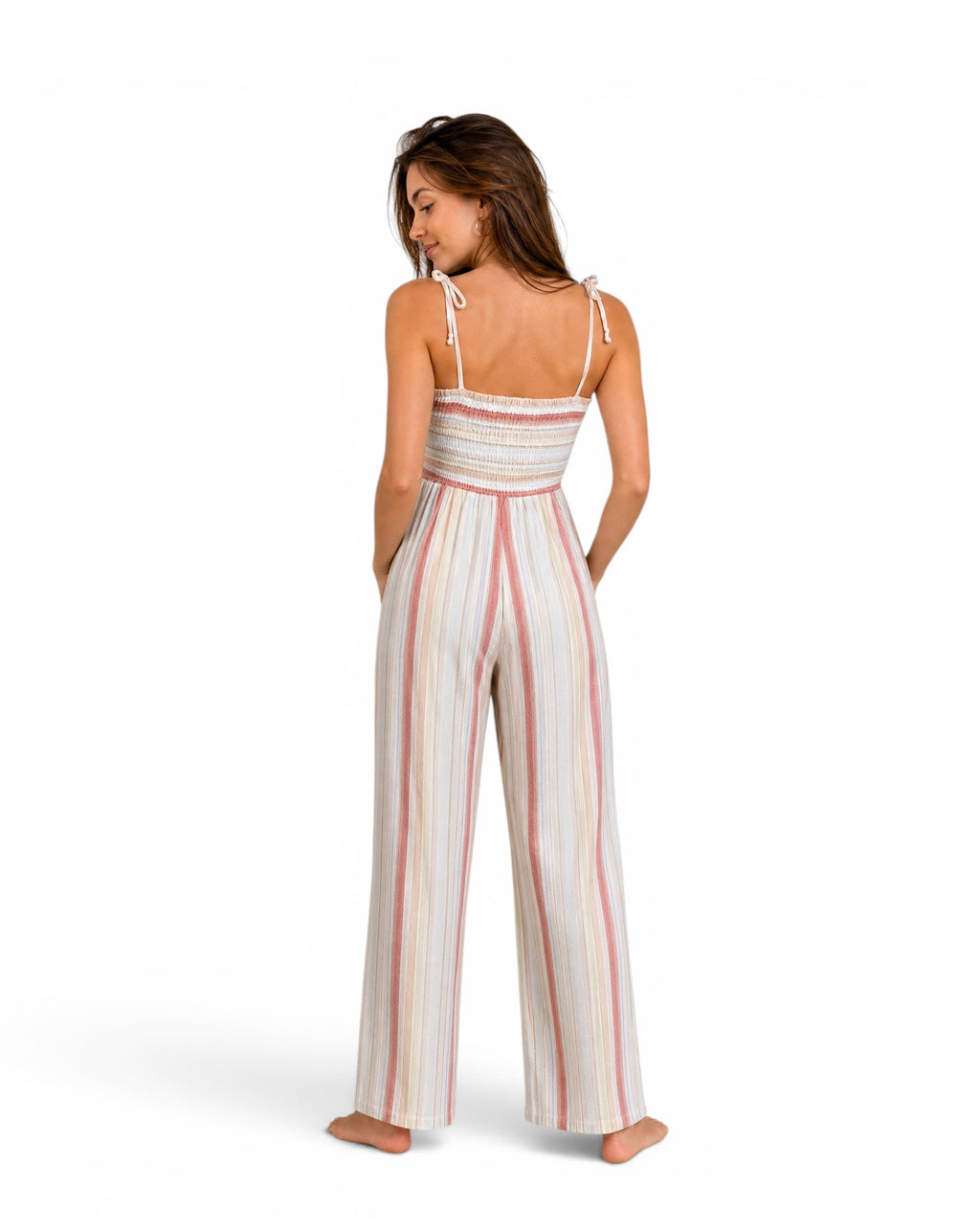 Combinaison bustier blanc à rayures multicolores hint of mint