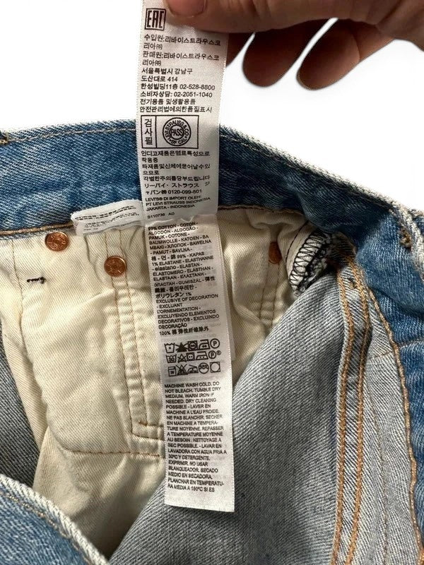 Levi’s 501 Denim Short Jorts - Recht model - Lichtblauw