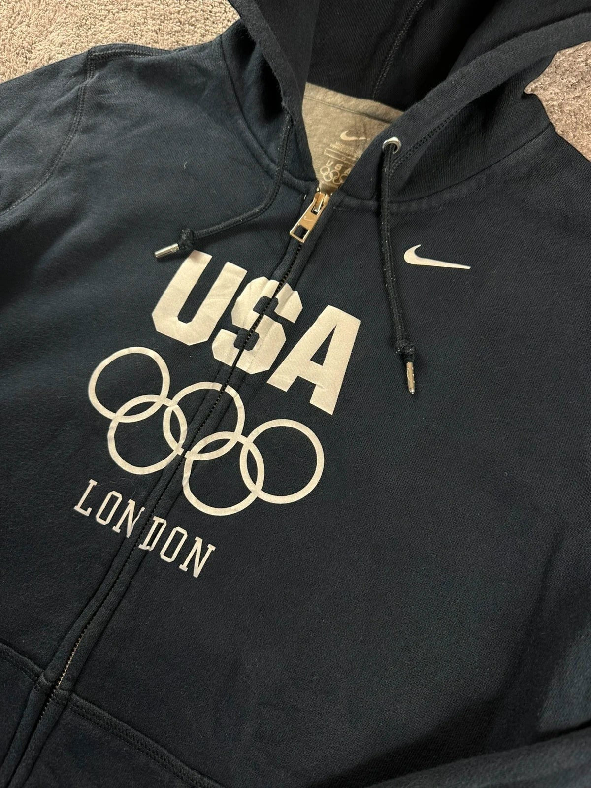 Nike zip-up hoodie met rits Olympische Spelen USA London