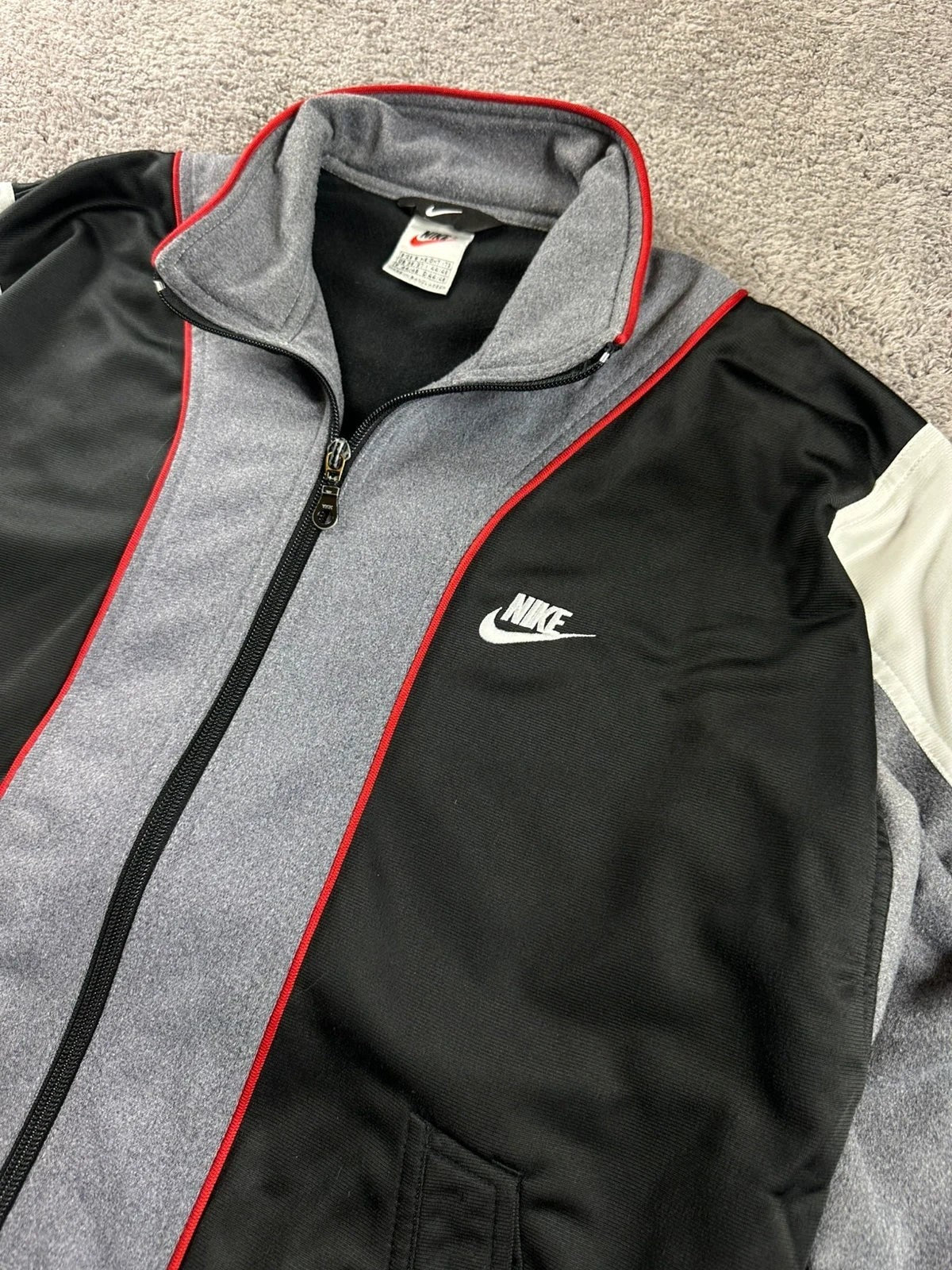 Nike trainingsjack oversize vintage jaren 90 geborduurd logo