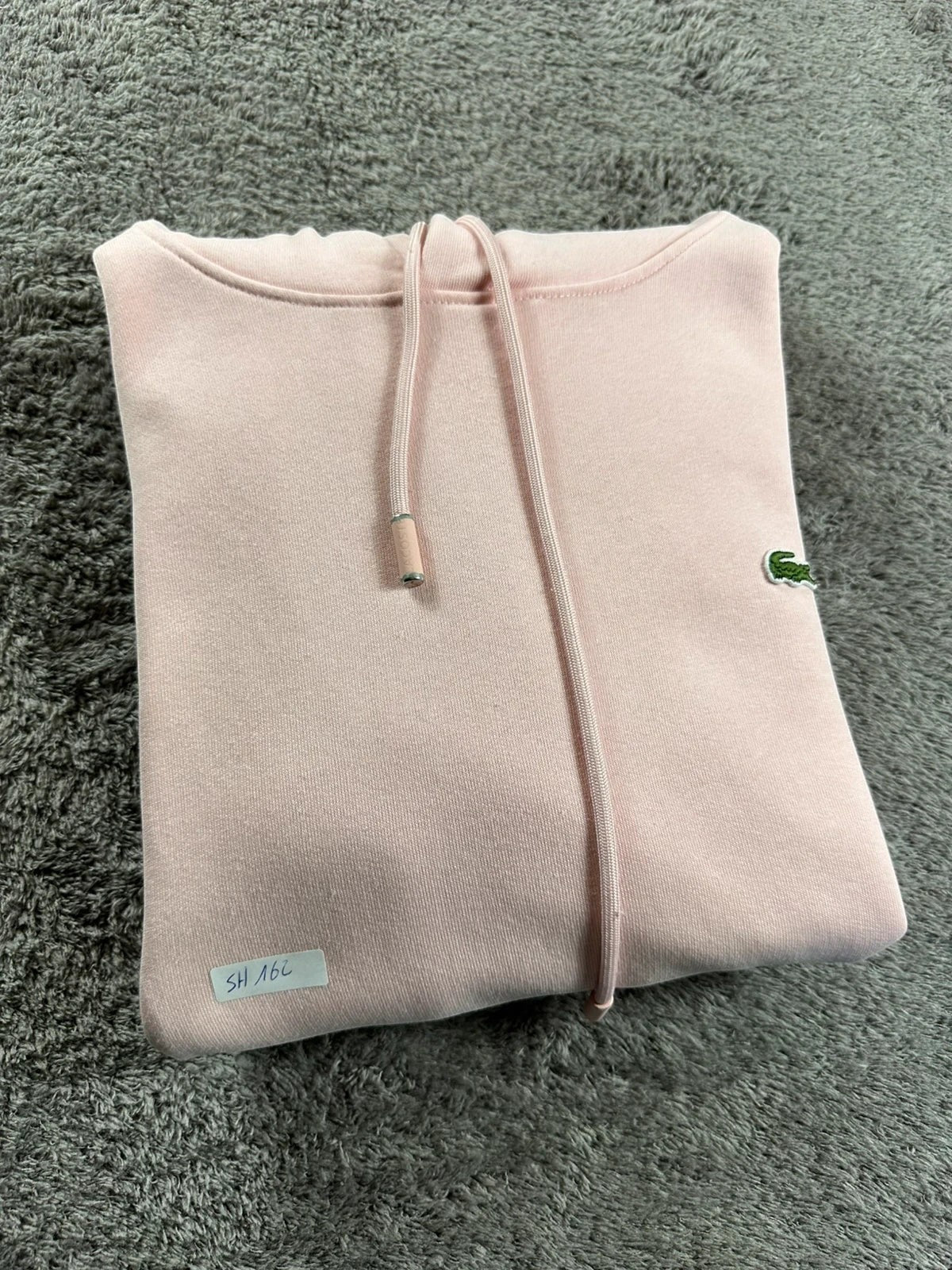 Roze Lacoste Hoodie met geborduurd logo