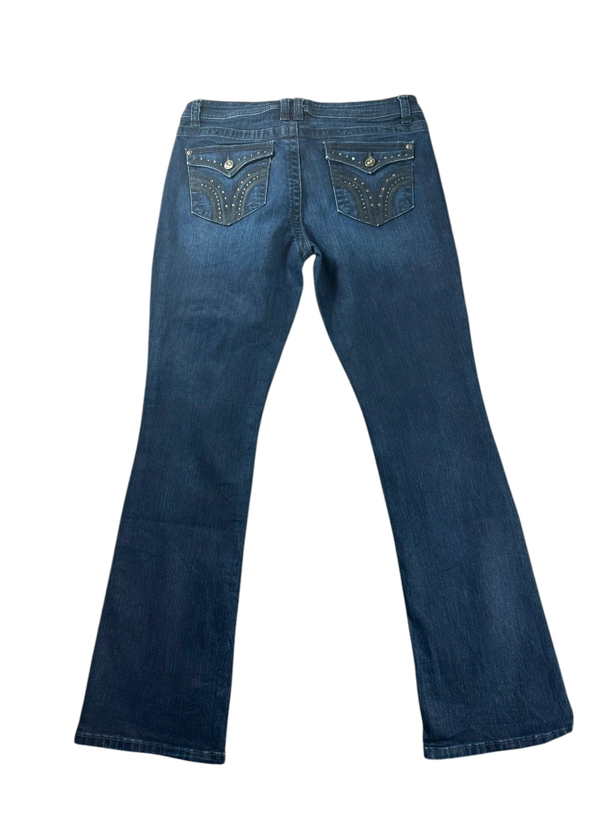 Apt. 9 Bootcut Jeans Marineblauw Strass & Borduurwerk Y2K Fairy Grunge Stijl