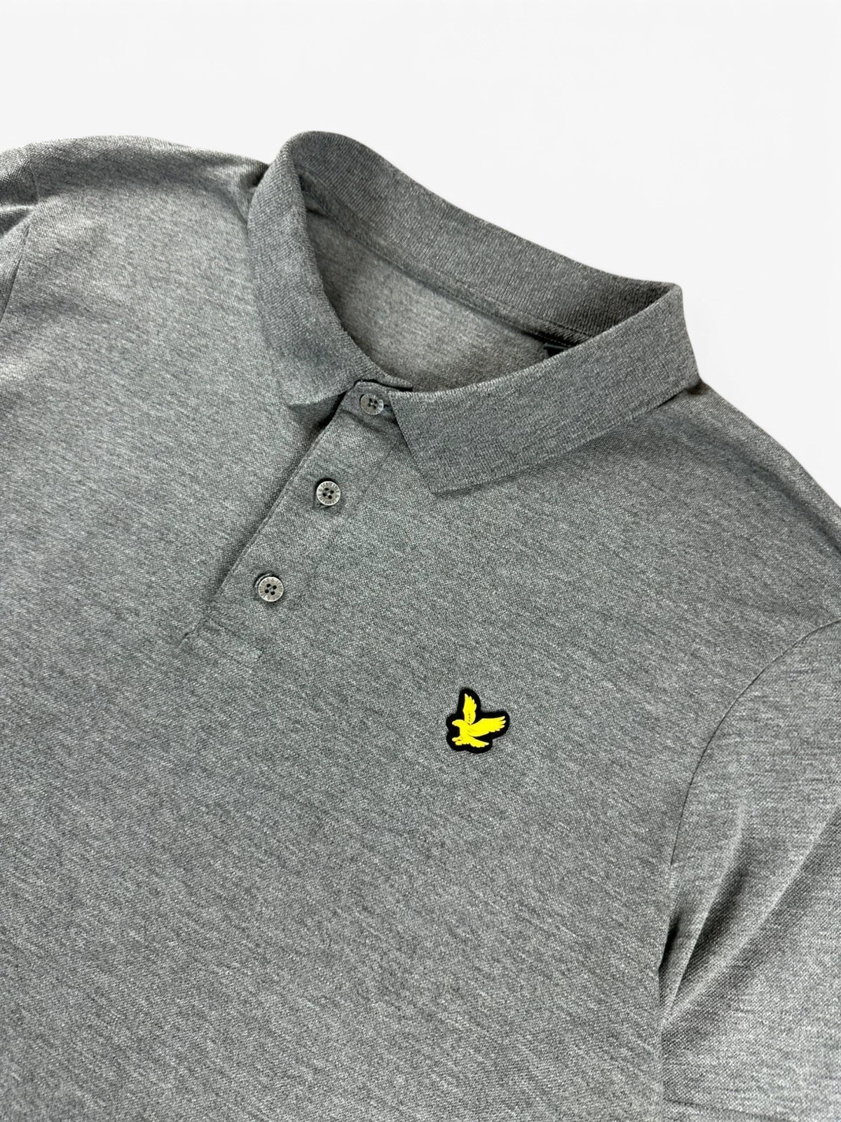 Grijze polo Lyle & Scott geborduurd rubberen logo