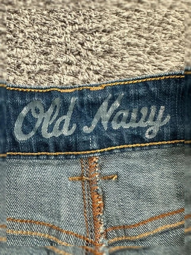 Old Navy Blauwe Spijkerrok Rechte Pasvorm Kort Stretch Denim