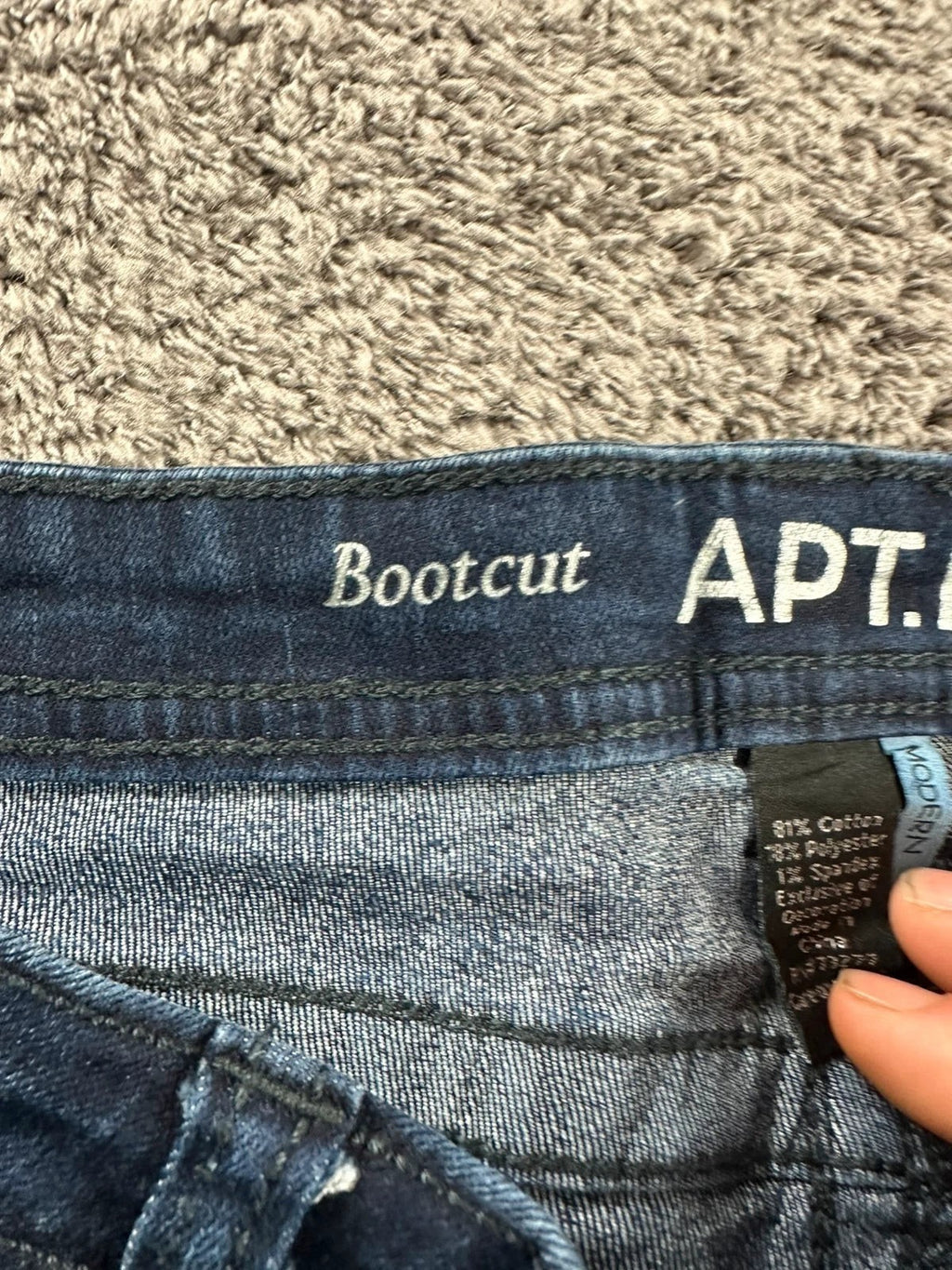Apt. 9 Bootcut Jeans Marineblauw Strass & Borduurwerk Y2K Fairy Grunge Stijl