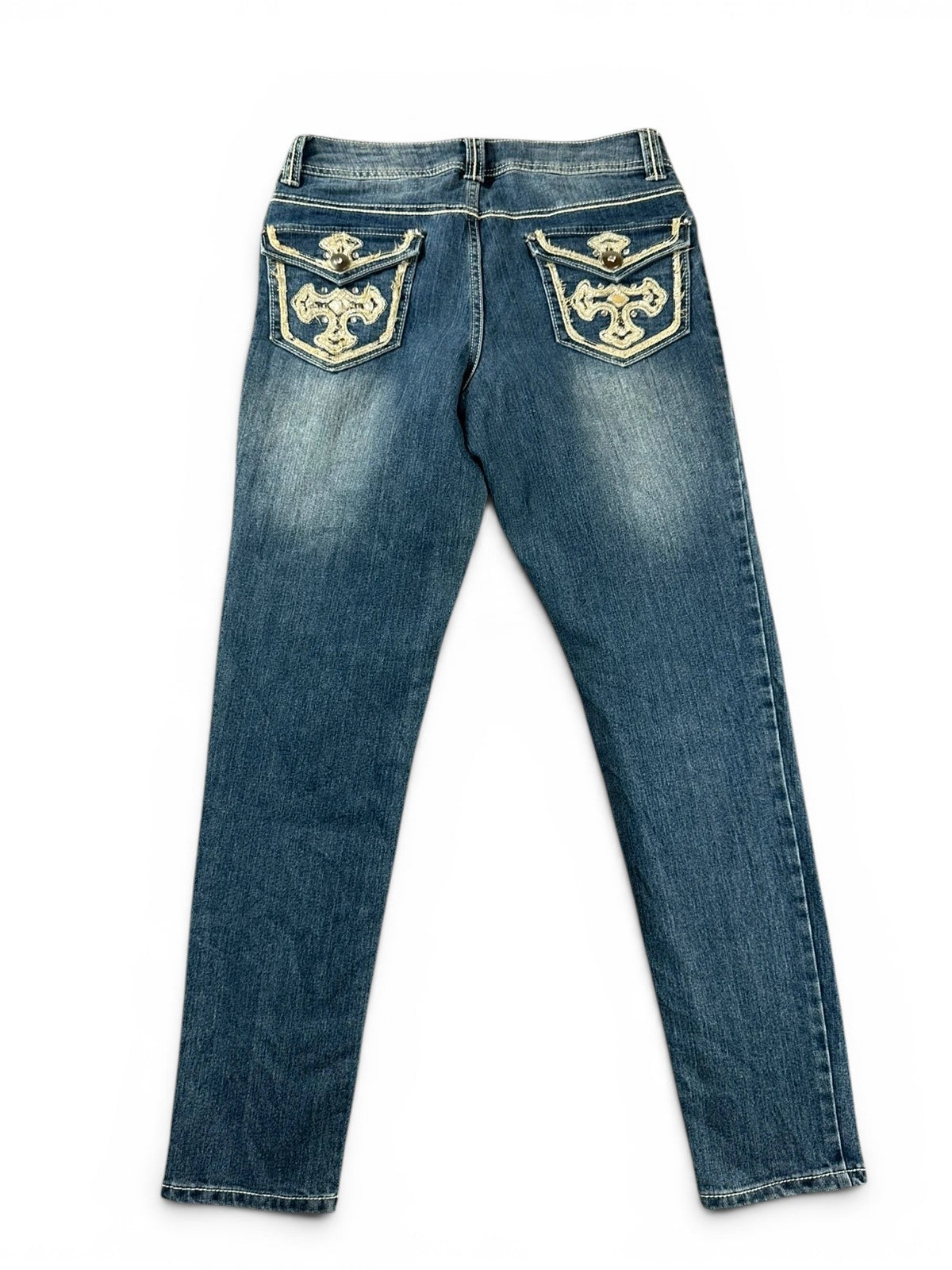 Jean Brodé Strass Cyber Y2K McBling Grunge coupe droite