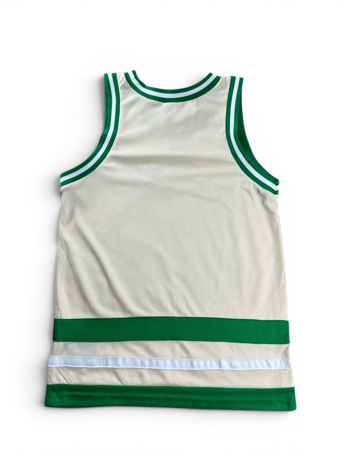 Karl Kani Vintage Basketball Jersey - Crème/Groen - Y2K Hip Hop Stijl