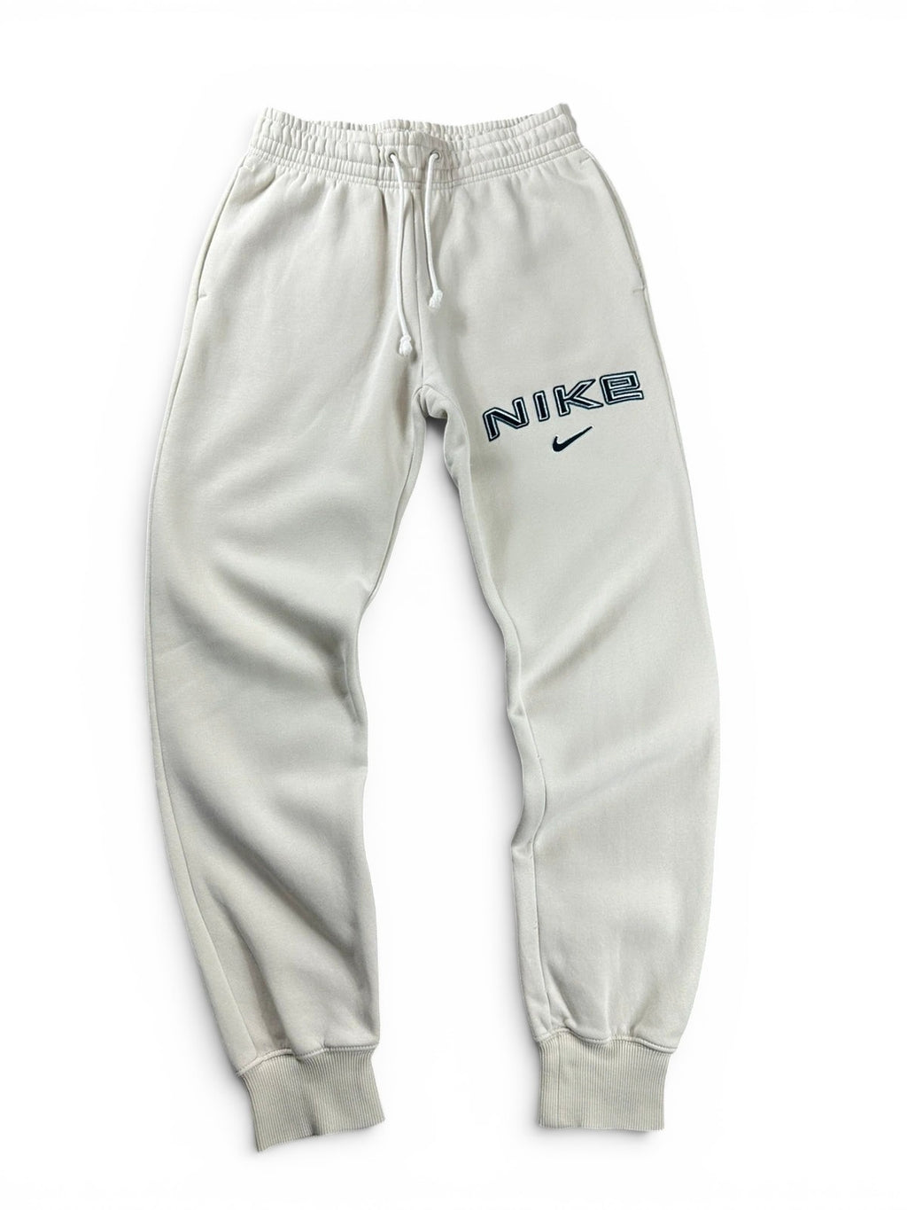 Jogging Nike Dames Beige Sanddrift Geborduurd Logo Vintage Stijl