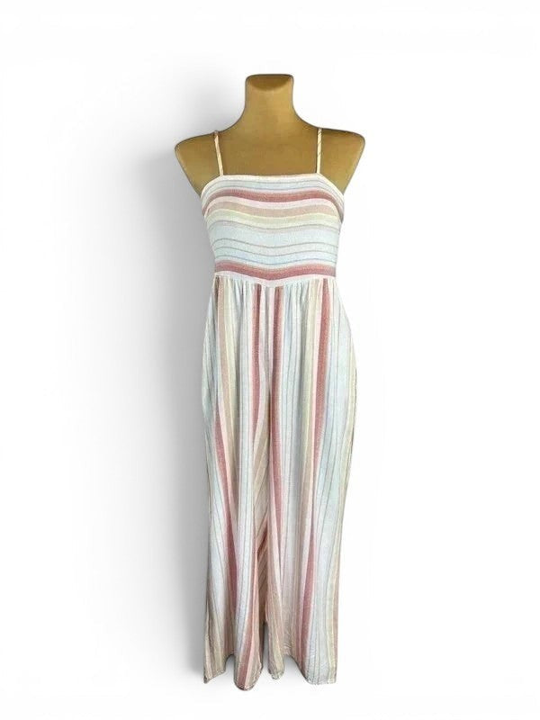Combinaison bustier blanc à rayures multicolores hint of mint