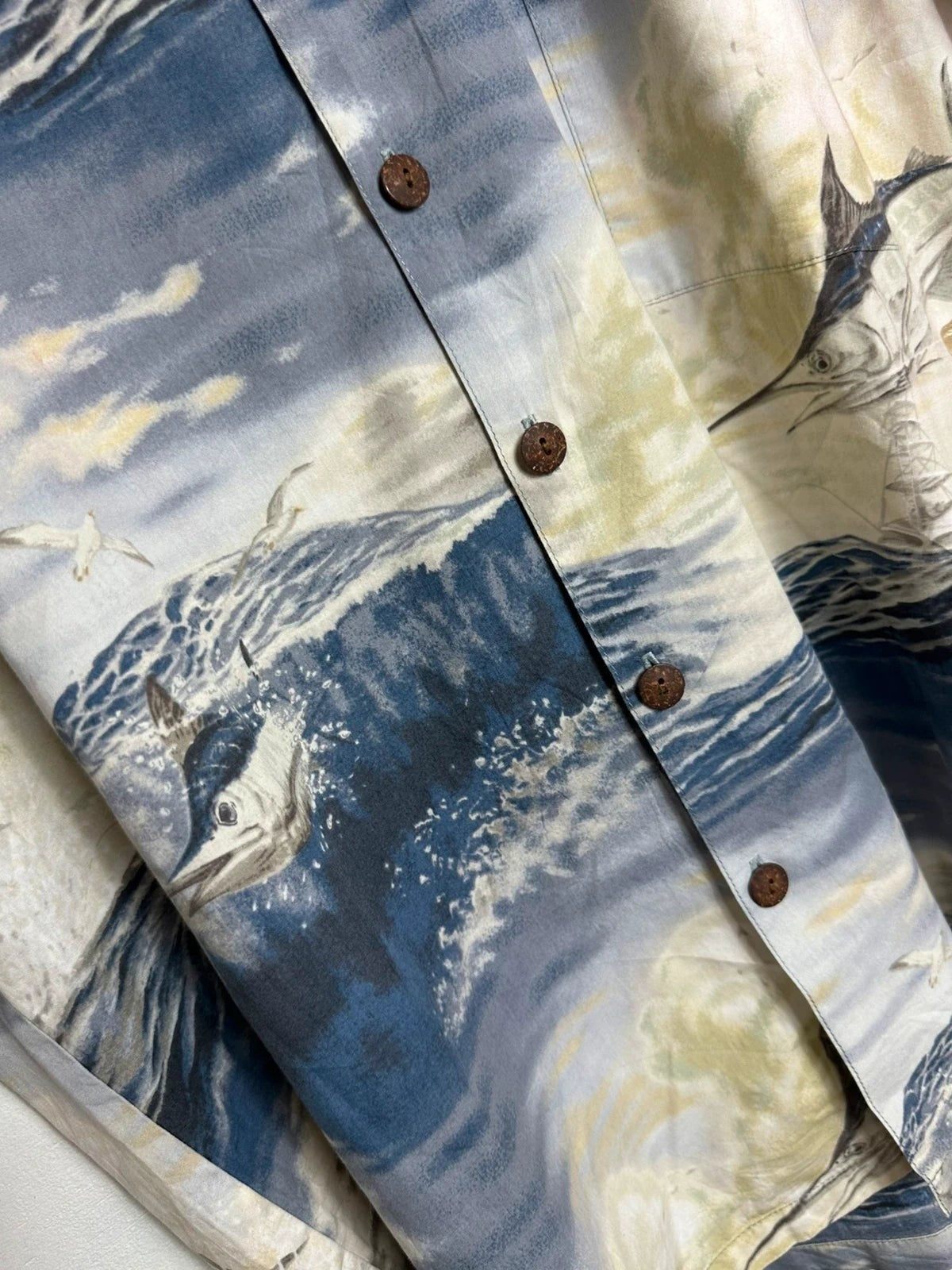 Vintage Kahala Don Ray Hawaiishirt Katoen Zwaardvis/Marlin