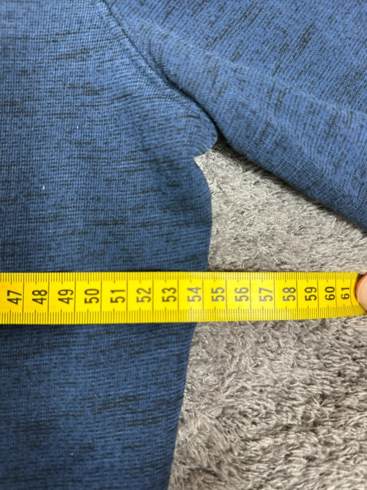 Lyle & Scott half-zip trui, marineblauw met geborduurd logo