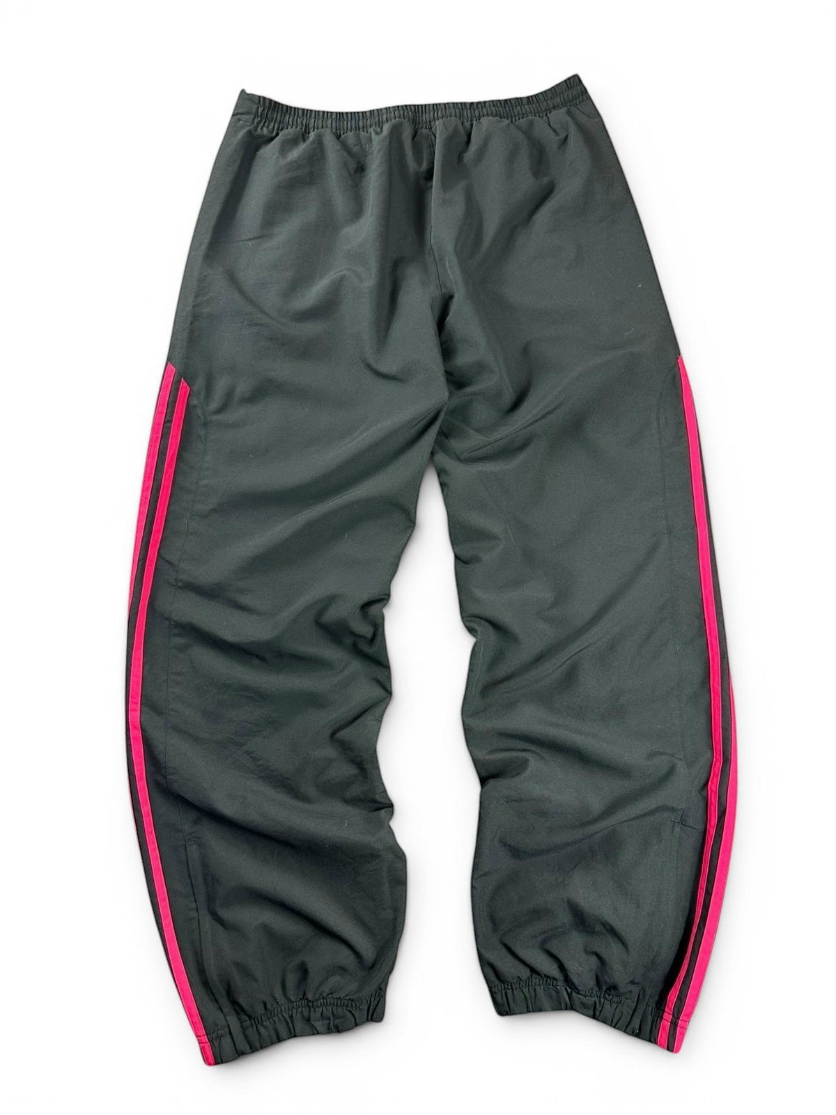 Vintage Adidas Baggy Broek - Zwart & Fuchsia Roze - Y2K / Gorpcore Stijl