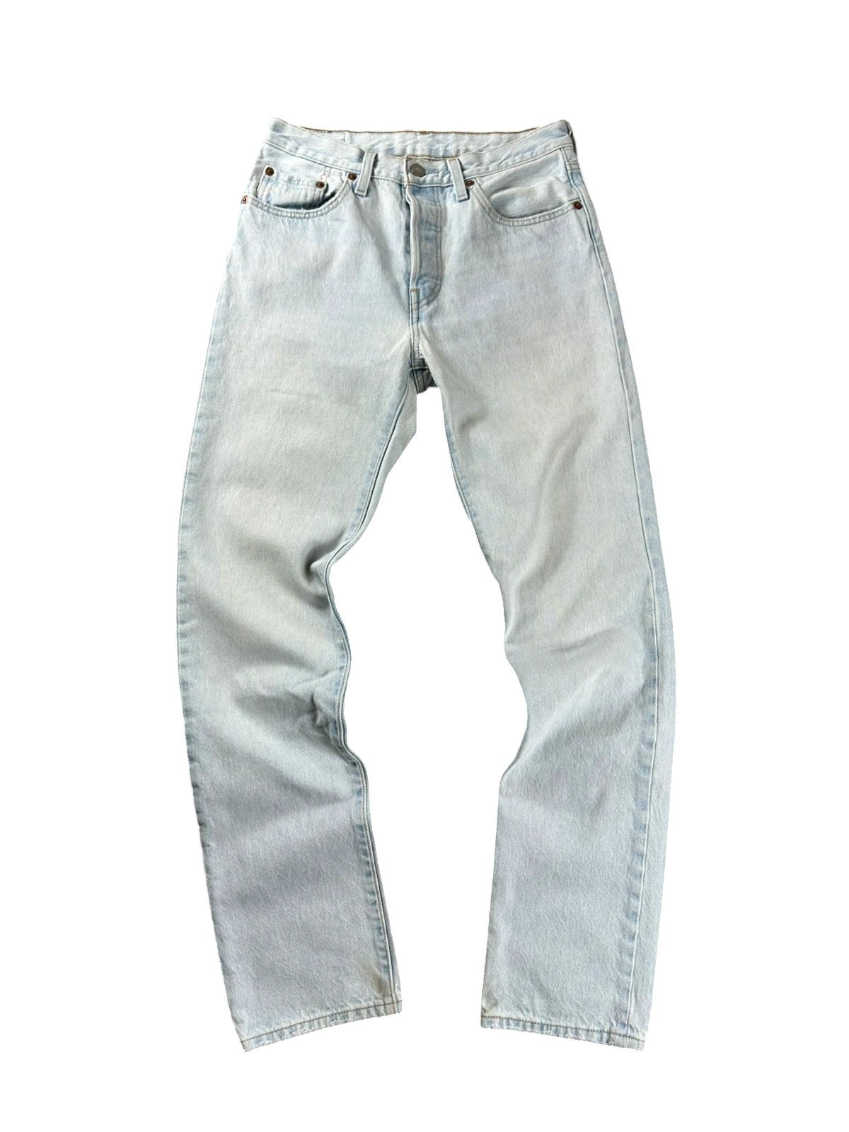 Jean Levi's 501 Original lichtblauw gewassen Rechte Vintage pasvorm  hoge taille