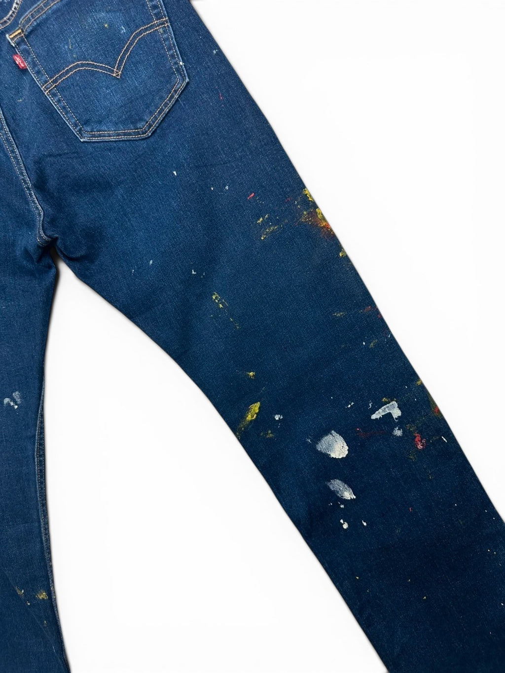 Levi's 502 Taper Jeans Donkerblauw Verfspatten / Paint Splatter
