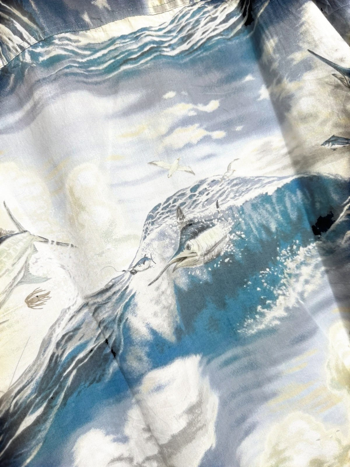 Vintage Kahala Don Ray Hawaiishirt Katoen Zwaardvis/Marlin