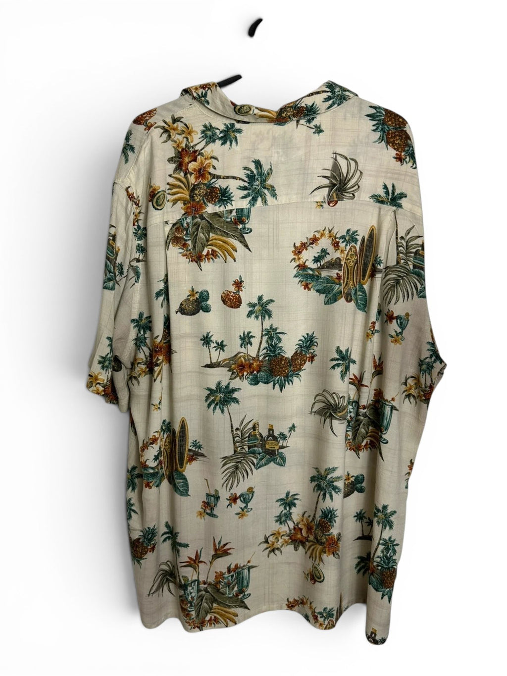 Vintage Batek Bay Hawaiishirt Beige 100% Rayon Surf Stijl