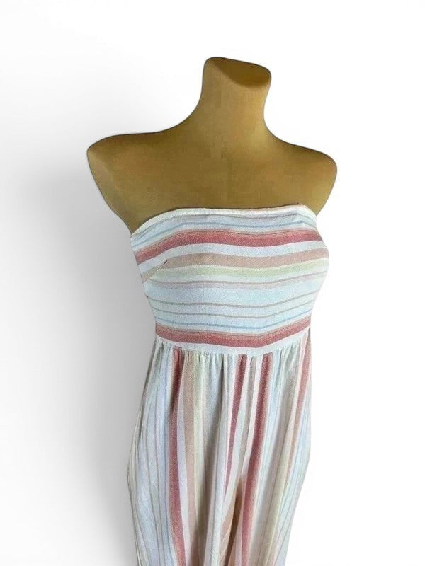 Combinaison bustier blanc à rayures multicolores hint of mint