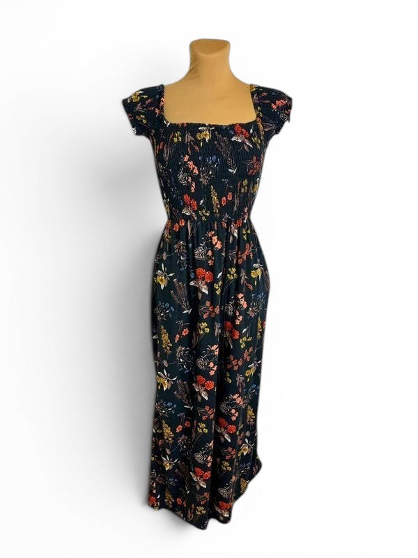 Gevoerde bloemen-jumpsuit in boho-stijl, gemaakt van 100% viscose met een gesmockt bovenlijfje.