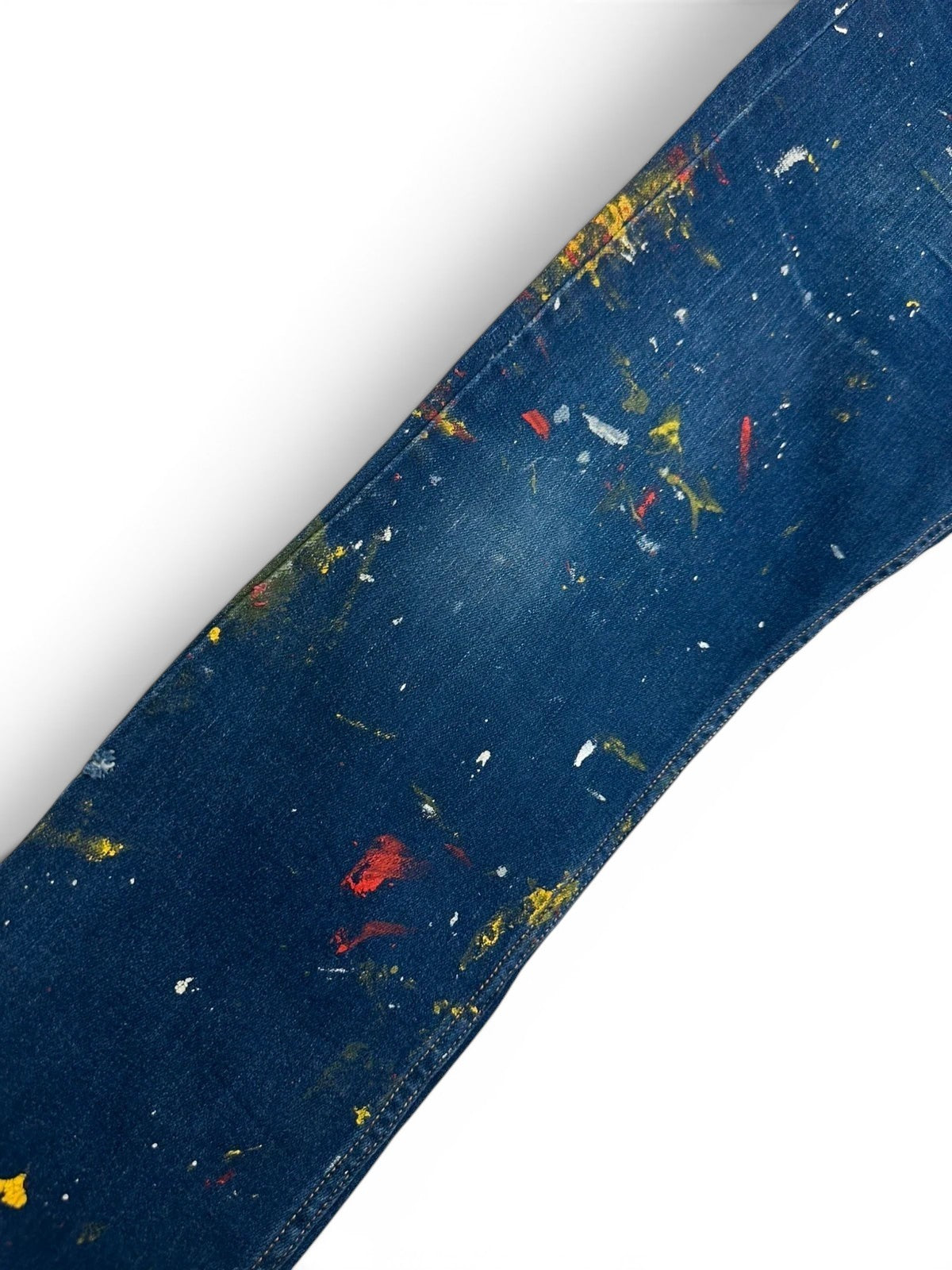 Levi's 502 Taper Jeans Donkerblauw Verfspatten / Paint Splatter