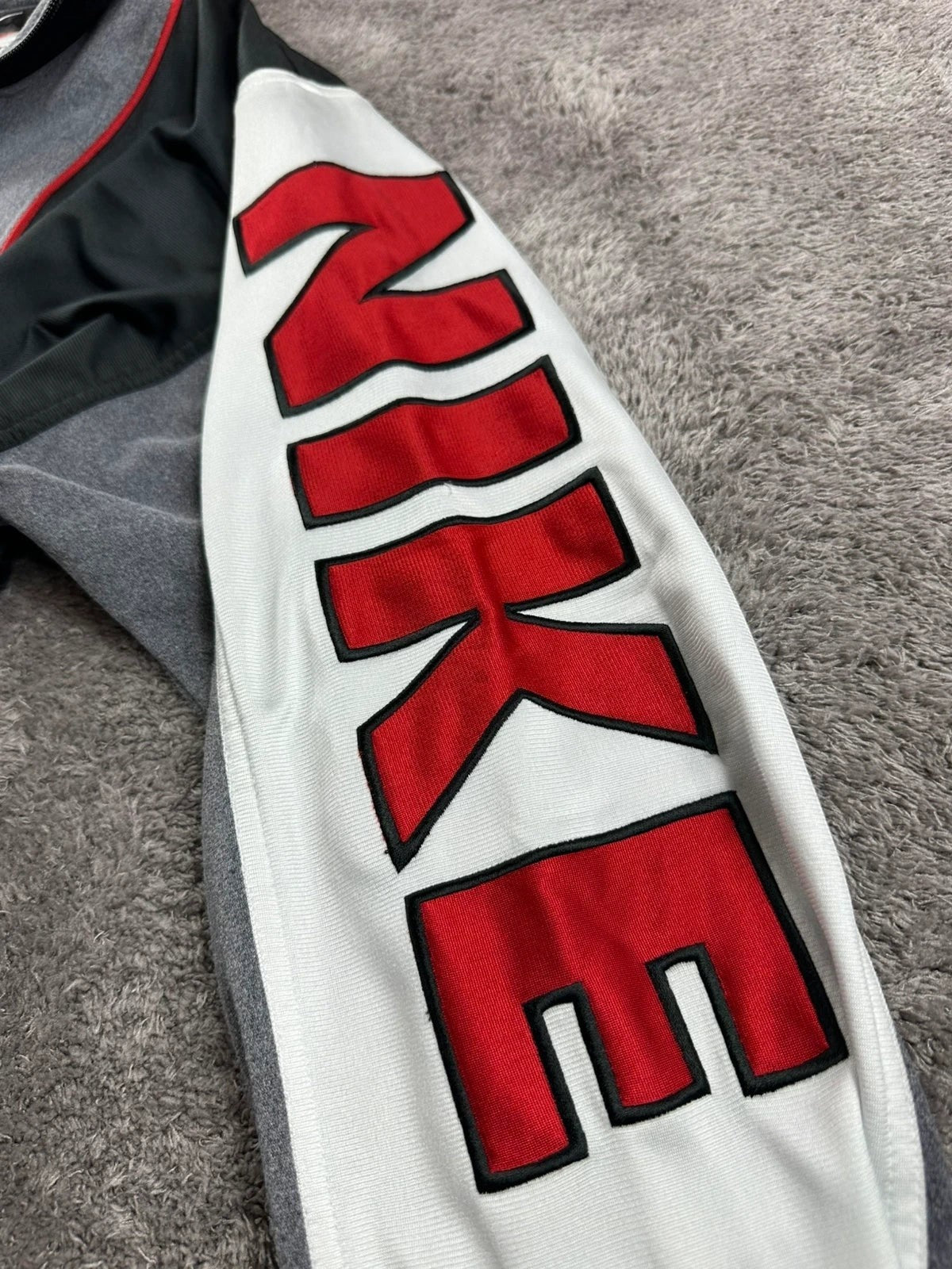Nike trainingsjack oversize vintage jaren 90 geborduurd logo
