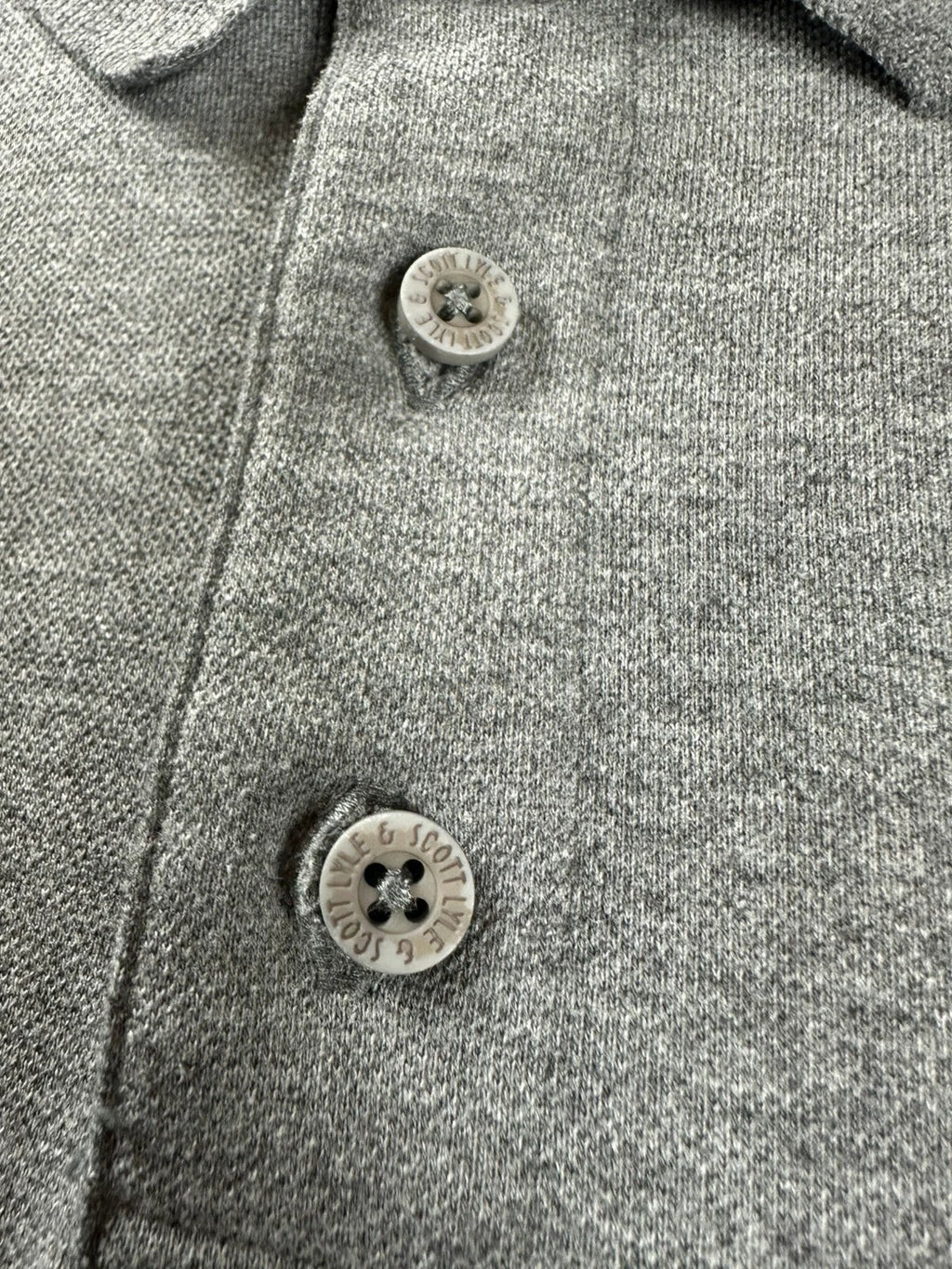 Grijze polo Lyle & Scott geborduurd rubberen logo