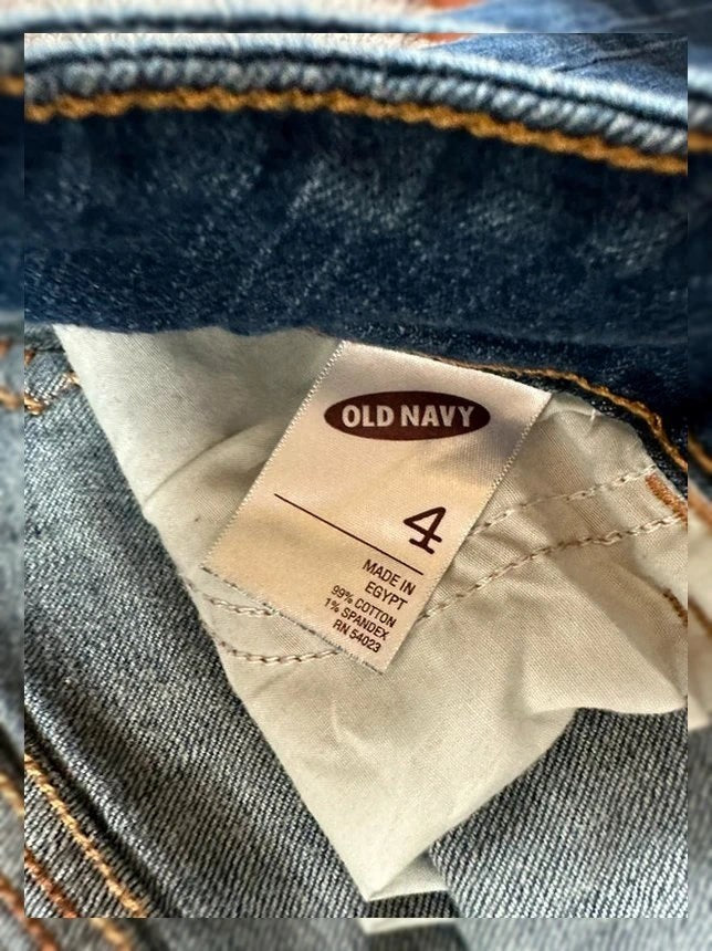 Old Navy Blauwe Spijkerrok Rechte Pasvorm Kort Stretch Denim