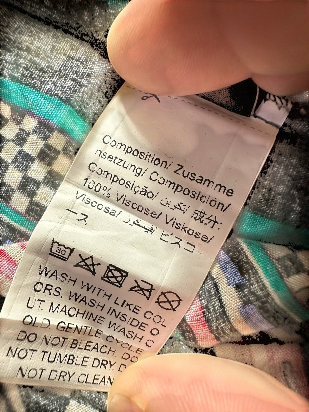 Lange jurk met open rug Boho - 100% Viscose - Meerkleurige etnische print