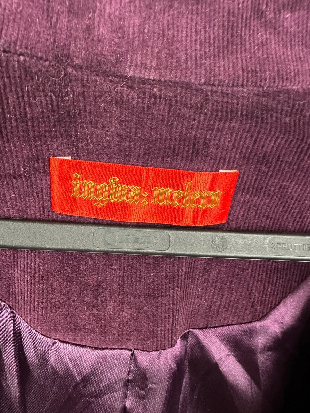 Veste velours Ingwa Melero violette vintage Y2K papillon Made in USA