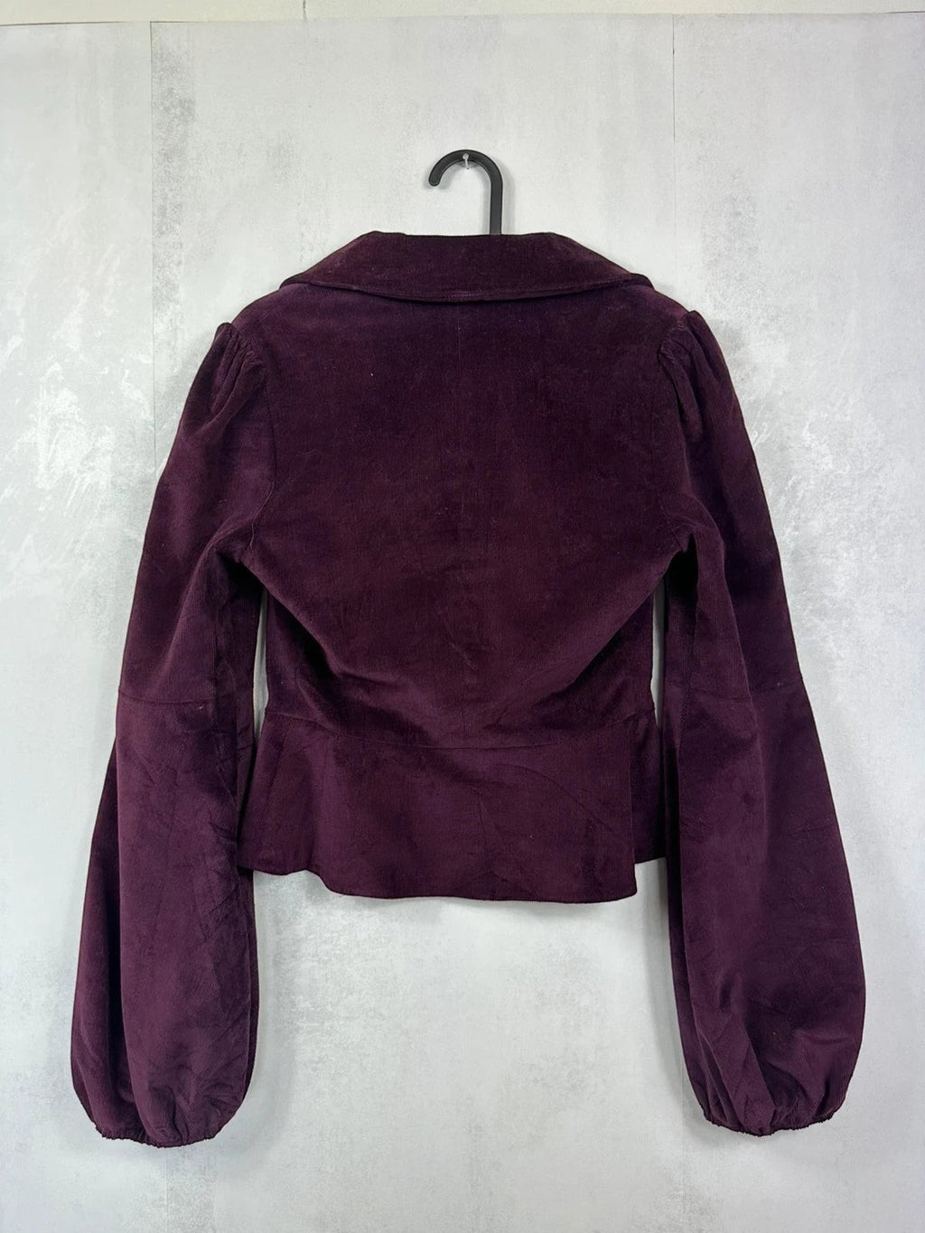 Veste velours Ingwa Melero violette vintage Y2K papillon Made in USA