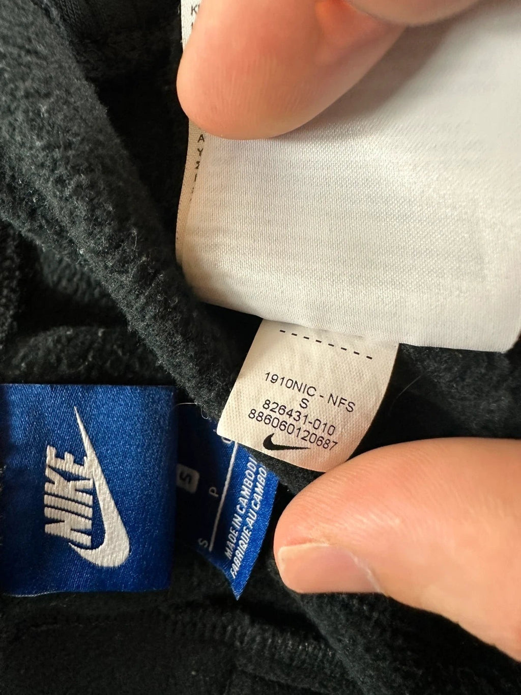 Zwarte Nike joggingbroek Solo Swoosh met geborduurd logo