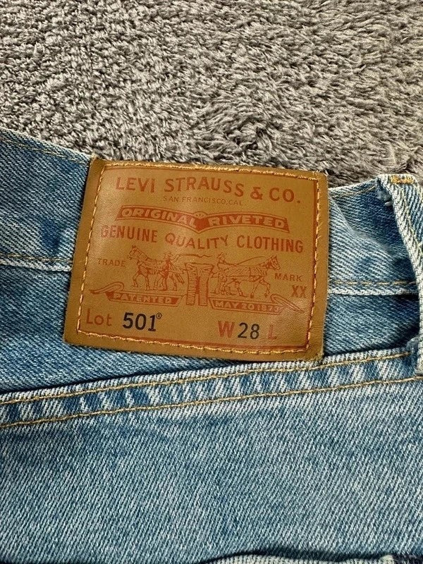 Levi’s 501 Denim Short Jorts - Recht model - Lichtblauw
