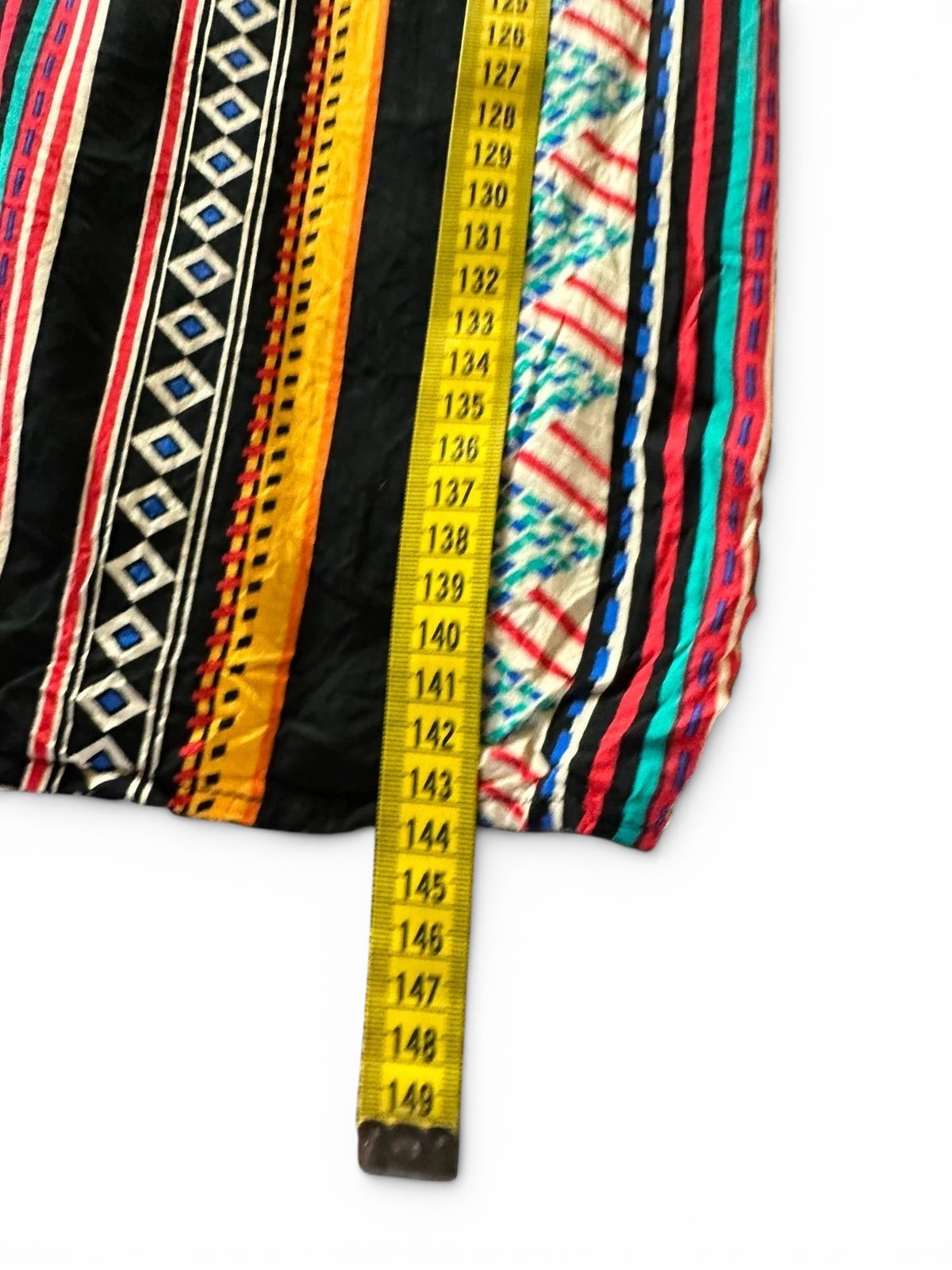 Lange jurk met open rug Boho - 100% Viscose - Meerkleurige etnische print