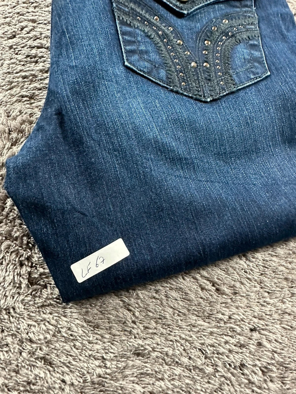 Apt. 9 Bootcut Jeans Marineblauw Strass & Borduurwerk Y2K Fairy Grunge Stijl