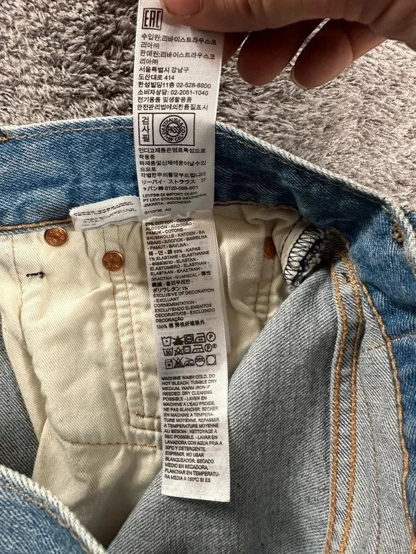 Levi’s 501 Denim Short Jorts - Recht model - Lichtblauw