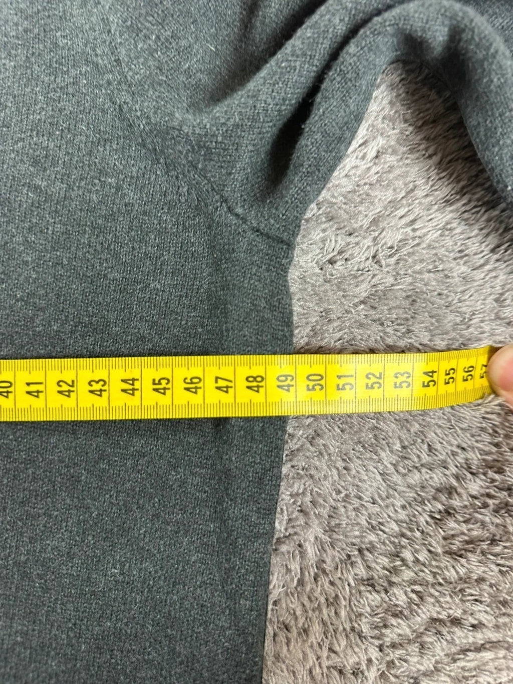 Tommy Hilfiger half-zip trui met col camionneur, donkergrijs met geborduurd logo