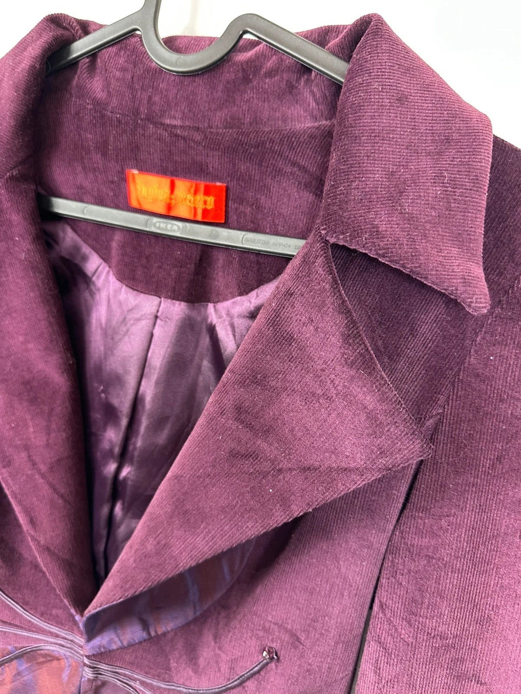 Veste velours Ingwa Melero violette vintage Y2K papillon Made in USA