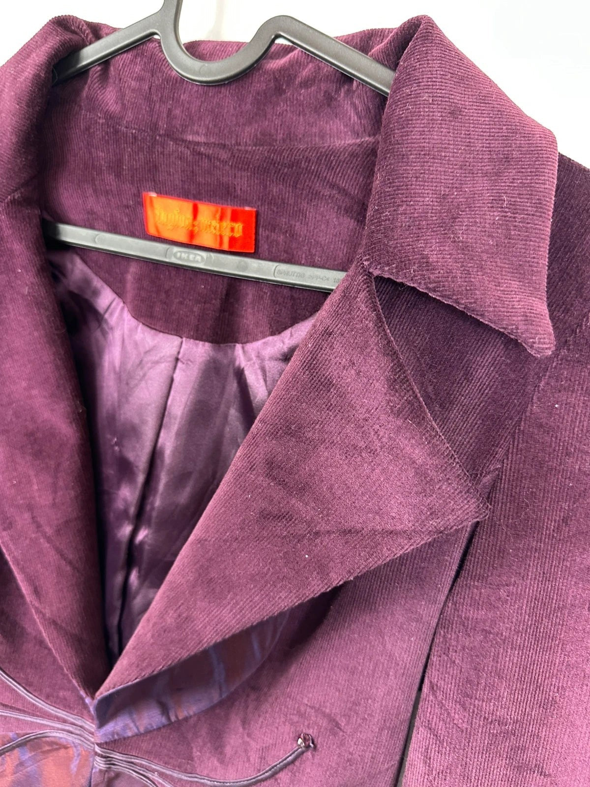 Veste velours Ingwa Melero violette vintage Y2K papillon Made in USA