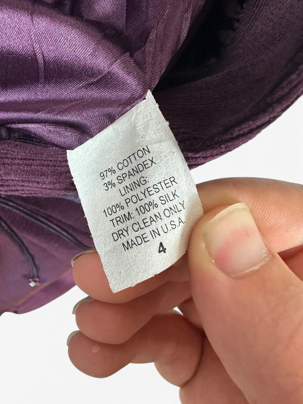 Vintage paarse Y2K fluwelen jas Ingwa Melero vlinder Made in USA